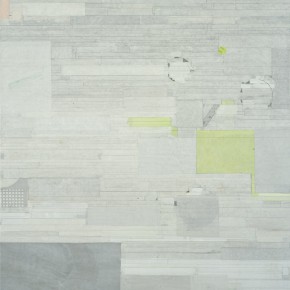 33 Liang Quan, “Sailing~Afar”, two pieces, ink, colors, rice paper collage on linen, 200 x 140 cm x 2, 2011 (part 2)