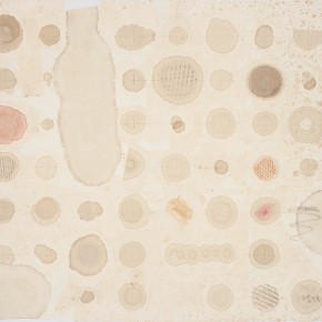 68 Liang Quan, “Memories of Tea No.2”, tea, colors, ink, rice paper collage, 45 x 53 cm, 2008