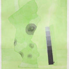73 Liang Quan, “Garden”, tea, color, ink, rice paper mixed techniques, 44 x 34 cm, 2000