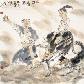 01 Li Yang, “The Carefree Drunk”, 68 x 68 cm, 2006