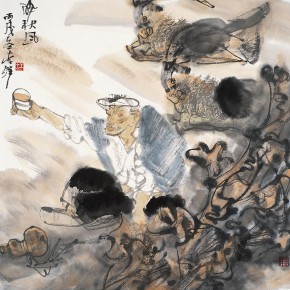 03 Li Yang, “Drunk in the Autumn Wind”, 68 x 68 cm, 2006