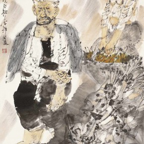 10 Li Yang, “On the Plateau”, 136 x 68 cm, 2006
