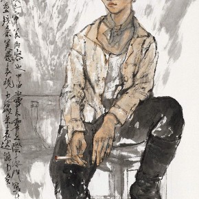 107 Li Yang, “The Sketch in the Class”, 136 X 68 cm, 2004