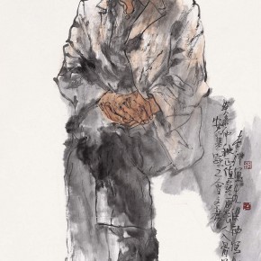 115 Li Yang, “Chairman of Ansai Labor Union”, 136 x 68 cm, 2003