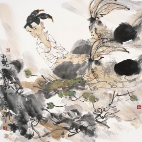 19 Li Yang, “A Nap”, 68 x 68 cm, 2006