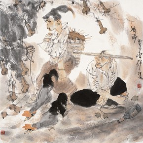 20 Li Yang, “Drunk in the Rural”, 68 x 68 cm, 2006