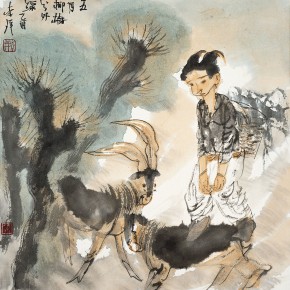 21 Li Yang, “The Willows Are Especially Green in May”, 68 x 68 cm, 2005