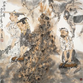 23 Li Yang, “The Autumn Harvest Season”, 68 x 68 cm, 2006