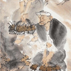24 Li Yang, “The Autumn Harvest Season”, 34 x 136 cm, 2006