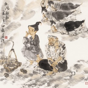35 Li Yang, “The Early Autumn Wind”, 68 x 68 cm, 2005