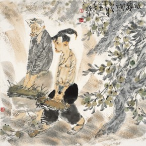 39 Li Yang, “The Harvest Figure”, 68 x 68 cm, 2006