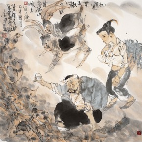 45 Li Yang, “Autumn Wind in September”, 68 x 68 cm, 2005