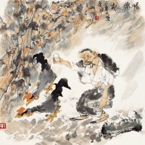 54 Li Yang, “The Carefree”, 68 x 68 cm, 2005