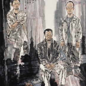 62  Li Yang, “Portraits of the Building Site of a Small Town”, 180 x 146 cm, 2012