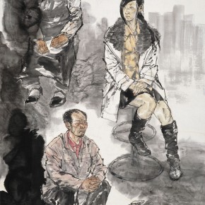 72 Li Yang, “The Family of Migrants”, 180 x 120 cm, 2012