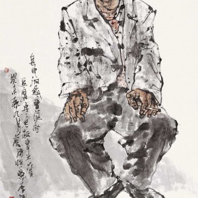93 Li Yang, “Sketch of Zhenwudong Town”, 136 x 68 cm, 2003