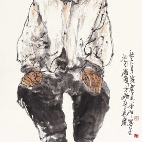 94 Li Yang, “The Senior Man of Yanhewan”, 136 x 68 cm, 2003
