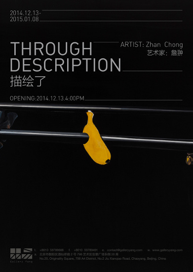 Poster of Through Description - Zhan Chong's solo show