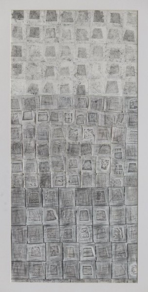 Zhu Xiaoqing, The Trapezium Game, 2014; Carbon on paper, 37cm×78cm