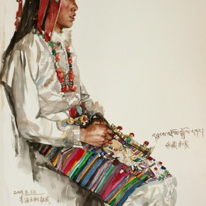 05  Li Xiaolin, “Yongcangzhuoga”, watercolor, 77 x 57 cm, 2009