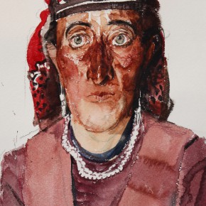11 Li Xiaolin, “The Tajik Woman”, watercolor, 54 x 48 cm, 2011