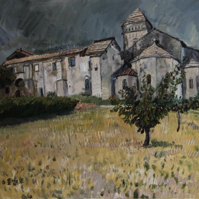 40 Li Xiaolin, “Van Gogh’s Saint Remy de Provence”, oil painting, 50 x 60 cm, 2012