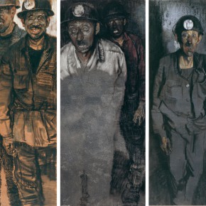 52 Li Xiaolin, “The People Mining Light”, pastel, 110 x 130 cm