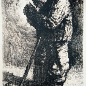 90 Li Xiaolin, “The Farmer”, lithograph, 70 x 50 cm, 1999