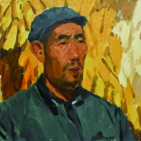 04 Wen Lipeng, The Senior Man Under the Corn Frame, oil on cardboard, 35 x 48.2 cm, 1978