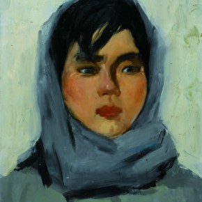 11 Wen Lipeng, The Girl with a Headband, oil on cardboard, 30 x 23 cm, 1973