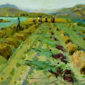 121 Wen Lipeng, September, oil on cardboard, 38 x 54 cm, 1977