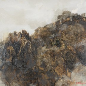 139 Wen Lipeng, The Heavy Mountains, oil on canvas, 27 x 35 cm, 2002