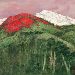 150 Wen Lipeng, The Azaleas No.1, oil on canvas, 92 x 157 cm, 2009