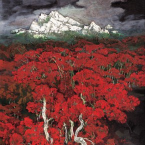 152 Wen Lipeng, The Love of Snow Mountains, oil on canvas, 116 x 116 cm, 2006
