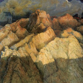 174 Wen Lipeng, The Ridges, oil on canvas, 162 x 260 cm, 2000