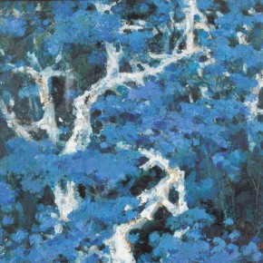 176 Wen Lipeng, The Variation of the Birch Forest No.1, oil on canvas, 27 x 35 cm, 1998