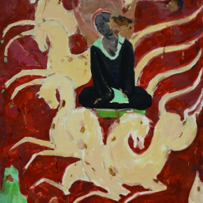 188 Wen Lipeng, The Bodhisattva Going to a Meeting, oil on paper, 51.6 x 38.2 cm, 1978