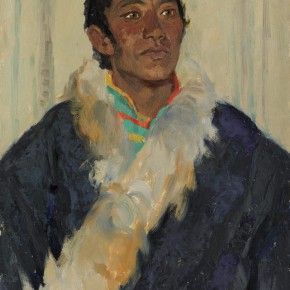 24 Wen Lipeng, Bianzhaipujia from Qinghai Lake, oil on cardboard, 54.2 x 39.6 cm, 1978