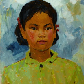 32 Wen Lipeng, A Rural Girl, oil on cardboard, 40 x 32.8 cm, 1973