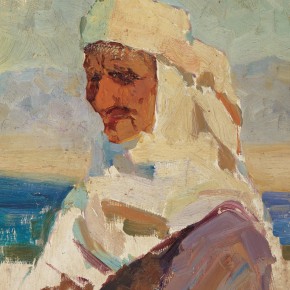 47 Wen Lipeng, The Senior Kazakhstan Woman, oil on cardboard, 30 x 25 cm, 1961