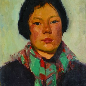 50 Wen Lipeng, The Girl with Short Hair, oil on cardboard, 36 x 27.3 cm, oil on cardboard, 1973