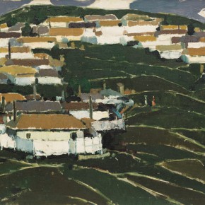 71 Wen Lipeng, Memory of Yanbian, oil on cardboard, 37.4 x 52.4 cm, 1980