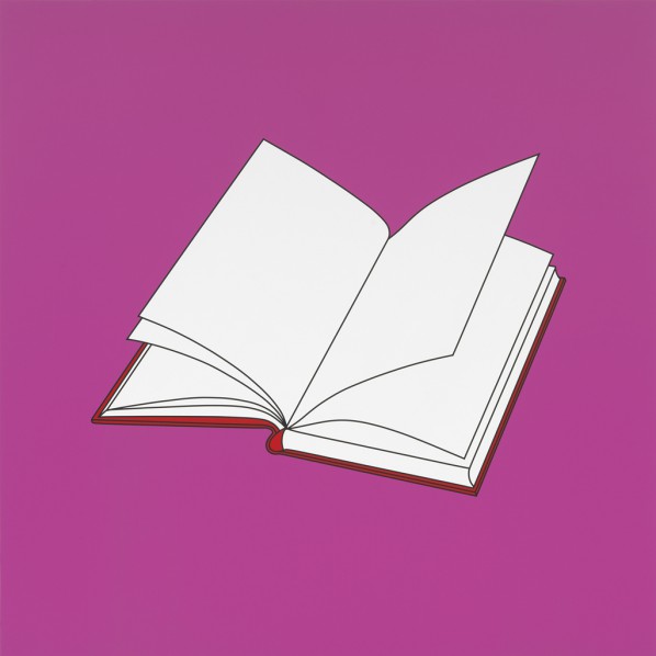 Michael Craig-Martin, Untitled (A Book), acrylic on aluminum, 200 x 200 cm (no frame), 2014