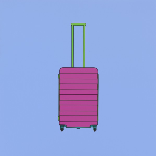 Michael Craig-Martin, Untitled (A Suitcase), acrylic on aluminum, 122 x 122 cm (no frame), 2014