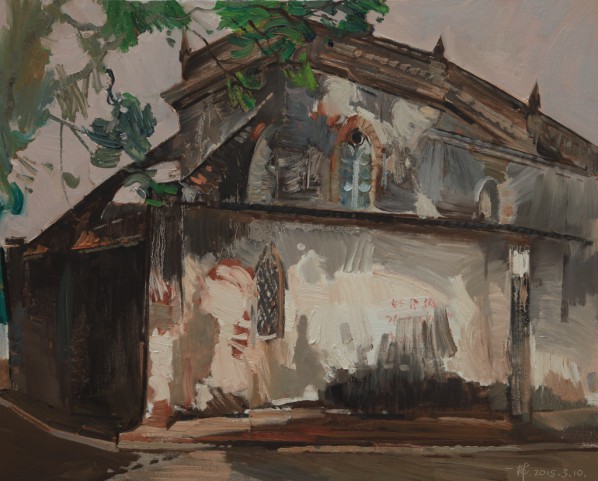 01 Ding Yilin, The Old Church of Weizhou Island, 65 x 80 cm