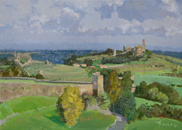 10 Ding Yilin, The Beautiful Tuscania, oil on canvas, 50 x 70 cm, 2014