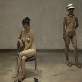 20 Yuan Yuan, The Alert No.1, oil on canvas, 200 x 100 cm, 2010