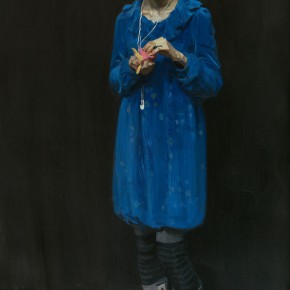 26 Yuan Yuan, A Cigarette, oil on canvas, 200 x 100 cm, 2011