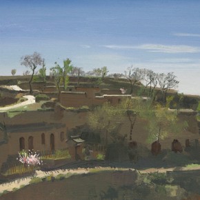 63 Yuan Yuan, A Mountain Village, oil on canvas, 72 x 116 cm, 2010