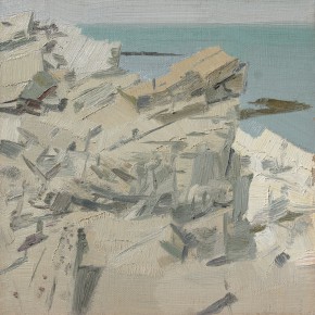 74 Yuan Yuan, The White Stone, oil on canvas, 40 x 40 cm, 2006